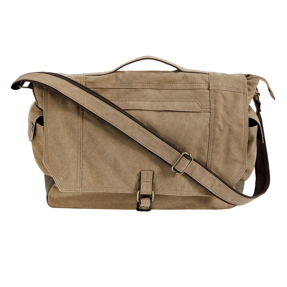 Cotton Canvas Messenger Bag, Men's Laptop Bag