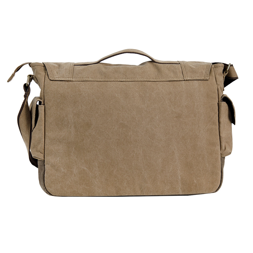 Cotton Canvas Messenger Bag | Men's Laptop Bag | DRI DUCK